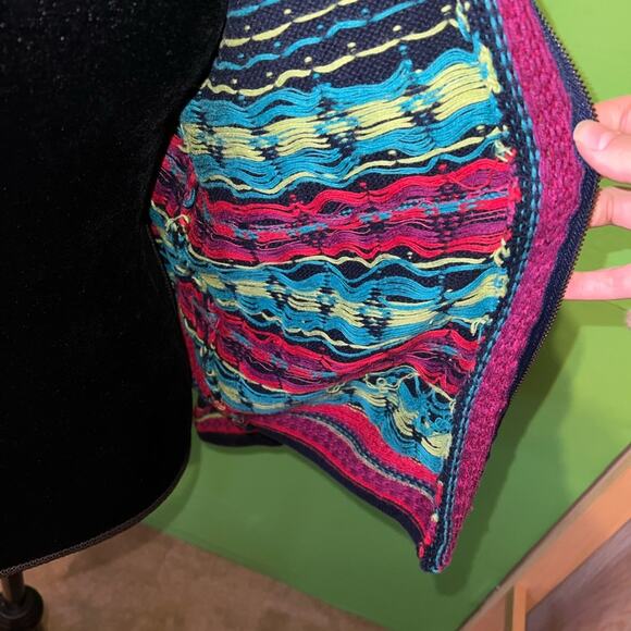 Marsh Landing Granny Knit Cottage Navy Pink Women's Cardigan M Vintage Grandma - Picture 12 of 16